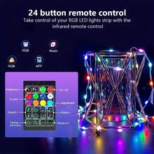 66 pies/20,1 m 200 luces LED de hadas RGB con WiFi, luces de Navidad controladas por aplicación, atenuables, arcoíris, sincronización con música, decoración navideña, IP44 resistente al agua, (5M/10M/15M/20M), (Constante, Intermitente, Desvanecimiento, Centelleo)