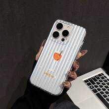 Ốp lưng điện thoại họa tiết ly rượu sọc, tương thích với iPhone 16 Pro Max, 15/14 Plus, 13, 12, 11, có lớp bảo vệ nút mạ điện. - Điểm chớp cháy của khung trong suốt - Xem 3