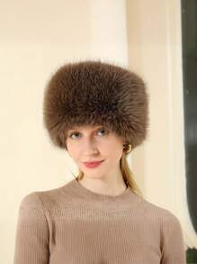 3pcs Women's Solid Color Faux Fur Headband, Scarf And Wrist Cuffs Set, Comfortable Polyester Accessory Kit Winter Outfits Fall Valentines Gift - Multicolor - View 8