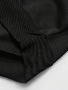 YUNCHIC - Men's Hooded Sweatshirt With Face Mask, Creative Prayer Pattern, Protective Balaclava Design, Autumn/Winter Outdoor Cycling Running Sports Jacket, Side Pockets For Comfort - Black - View 6