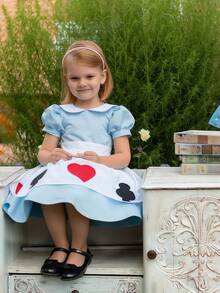 Young Girl Halloween Dress Maid Princess Gown Suitable For Girls Birthday Party Important Occasions Festival Celebration - Baby Blue - View 3
