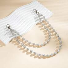 Wallet Chain Layered Pants Chains For Men Women Baseball Punk Jeans Key Chain Exquisite Rhinestone Pocket Chain Gifts For Baseball Players Lovers