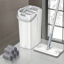 1 Set Mop Bucket Cleaning Kit, Includes Mop And Bucket With Replaceable Mop Pads, Self-Cleaning Mop, Wet & Dry Mop, Multi-Function Bucket, Suitable For Tile, Marble, Hardwood, Concrete Floor Cleaning, Reusable Mop Pads, Cleaning Tools - Multicolor - View 3