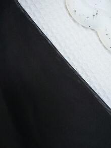 1pc Sexy Mesh Sheer Lingerie Slip Dress With Pearl Decor, Suitable For Sleepwear And Intimate Apparel