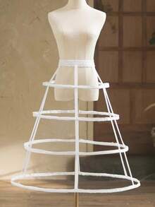 قطعة واحدة تنورة داخلية للنساء بيضاء وسوداء مناسبة لجميع المواسم، تنورة داخلية قصيرة، تنورة داخلية منفوشة، تنورة داخلية لولوليتا، تنورة داخلية ضخمة وفخمة لفستان الزفاف، تنورة داخلية شيفون ثلاثية الحلقات، تنورة داخلية خماسية الحلقات مفتوحة الشق، تنورة داخلية قفص متعددة الطبقات مدعمة بعظام فولاذية، تنورة داخلية باروك وروكوكو قابلة للتعديل، مناسبة للهالوين والزفاف والحفلات وتنكر الملابس الخريفية للنساء - متعدد الألوان - مشاهدة 10