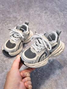 1 Pair Kids' Popular Sports Shoes, Autumn/Winter New Mesh Breathable Boys' Soft Bottom Non-Slip Casual Shoes, Girls' Shoes, Sneakers