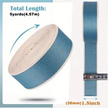5 Yards Striped Webbing Nylon Webbing 1.5 Inch Webbing Belt Nylon Strap Purse Webbing Straps Ribbon - Blue - View 5
