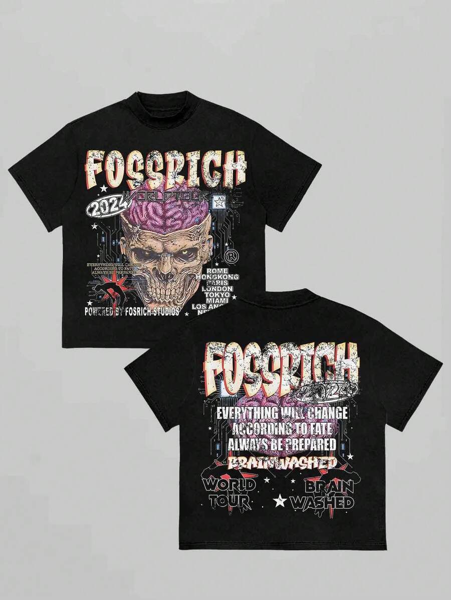 Double Sided Printing (220 Pieces Of Pure Cotton T-Shirts)   Printing Casual Pure Cotton Printing Men's Summer Round Neck Short Sleeved Lining