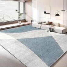 850g/M² Simple Blue Gray Geometric Design Living Room Mat Thickened Non-Slip Soft Non-Slip Single Piece Mat Simple Bedroom Dot Plastic Non-Slip Washable Inner Lining Durable Soft Large Area Mat Suitable For Bedroom And Living Room Indoor And Outdoor Decorative Carpet Suitable For Living Room, Bedroom, Office, Exhibition Hall - Various Sizes - 彩色 - 查看 3