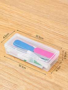 Klimonla Press-On Nails Storage Box, Nail Art Style Collection Box, Display Box, Transparent Frosted Sample, Color Card, Photo Frame Tool Mini Nail Art Tool Storage Box,Only The Boxes Are Sold, Excluding The Items Inside. - Clear - View 9