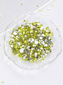 2MM-6MM, 5 Sizes Mix, 2000pcs/Pack, Non-HotFix, Multi Colors, Glue On Round Flatback Crystal Rhinestones Gems Jewelry Beads DIY Diamond Design Accessories Glitter Decal Decorations For Phone Cover,Clothes,Bag,Shoes, Handicraft Products.