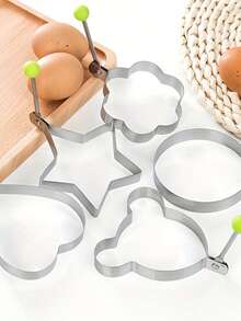 5pcs Stainless Steel Pancake Mold Set, Egg Cooking Tools, RV Kitchen Accessories - Multicolor - View 8