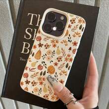 1pc TPU Material Autumn Pumpkin, Apple, Maple Leaf Pattern Phone Case, Compatible With Iphone/ Compatible With Samsung Waterproof Shockproof Anti-Fall Scratch Resistant - 白色 - 查看 10