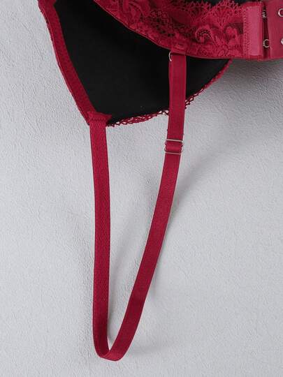 Set Kanten Verleidelijke Push Up Bra, Anti Sagging view 3