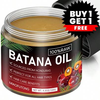 Batana 护发油，买一送一，纯正洪都拉斯护发油，可防止脱发，增厚秀发，消除分叉，强健发根，持久防毛躁，质地轻盈，不油腻，滋养秀发，改善卷发，令秀发更健康强韧。男女通用