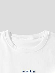 男士休闲无袖上衣，创意图案，圆领健身训练打底衫，宽松街头风，可外穿或内搭 - 白色 - 查看 5