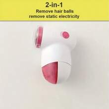 2-In-1 Electric Lint Remover, Combines Depilling And Static Removal Functions, Effortlessly Removes Fuzz And Lint From Clothes, Bedding, Furniture, Carpets, Sofas, Cleaning Supplies, Household Cleaning Tool, Battery-Free - Multicolor - View 3