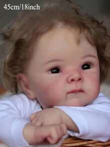 18 Inch 3D Skin With Visible Veins 45 CM Reborn Baby Doll Toy For Girl Vinyl Limbs Cloth Body Lifelike Kid Play House Toy