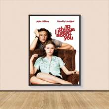 10 Things I Hate About You Movie Poster Print, Canvas Wall Art, Room Decor, Movie Art, Gifts For Him/Her, Wall Art Print, Poster For Gift Optional Frame ,Wall Art With Frame - Multicolor - View 9