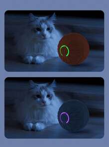 1 szt. Kolorowa, losowa, inteligentna piłka do skakania dla zwierząt to ciekawa i trwała interaktywna zabawka z ładowaniem USB, z gumy termoplastycznej, z losowym ruchem, odpowiednia dla małych psów, dwa kolory do wyboru, odpowiednia do zabawy dla małych psów