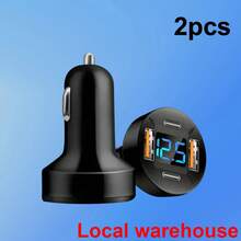 Car Charger Fast Charge Dual Port USB Cargador Carro Lighter Adapter For I Phone 16 15 14 13 12 11 Pro Max X XR XS 8 Plus 6s, IPad, - 彩色 - 查看 3