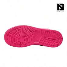 Nike Dunk Low 女童运动鞋 Heritage 皮革加垫舒适耐用抓地力白粉色激光紫红色 FB9109-102 - 白色/雷射紫紅色 - 查看 5