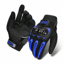 1 Pair Motorcycle Gloves, Breathable Motorcycle Touchscreen Full Finger Gloves, Motocross Riding Gloves, Outdoor Sports Gloves, Unisex - Multicolor - View 9