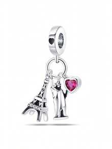 1Count Landmark Building Series Pendants, Camera Tower, Love And Freedom Journey, Notre Dame Cathedral, Colosseum, Arc De Triomphe, Italy Suitable For Women's DIY Bracelets, Necklaces And Other Jewelry Making Pendants, Suitable For Men And Women Jewelry Gifts; Holiday Gifts