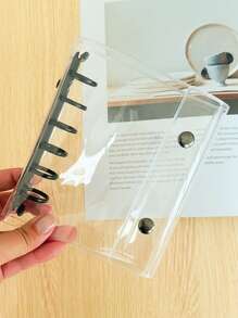 A7 Transparent Portable File Folder With Double Snap Design, Can Store Beautiful Photos, Can Be Used As Photo Album, Money Saving, Stationery, Notebook, Sticker Book, Office Supplies, School Supplies, Back To School