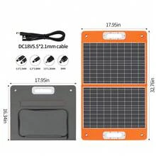 FF Flashfish Flashfish P66 Portable Power Station 300W&Foldable Solar Panel, Lightweight Li-Ion Battery Bank With AC/USB/DC Outputs, 230.88Wh Solar Generator For Camping, 18V/60W Portable Solar Charger Charge For Portable Power Station,Home Emergencies & Outdoor Trips - cam đen - Xem 5