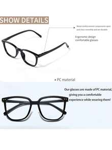 1pc Unisex Fashion Sunglasses, Ultra-Light PC Frame & Resin Lens, Retro Oversized Korean Style Casual Minimalist Non-Prescription Glasses, Suitable For Office, School, Party And Daily Commute - Fashionable Accessory, Minimalist Design Preferred By Fashion Enthusiasts