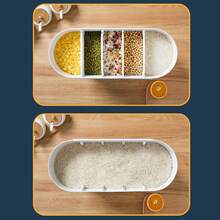 9Kg 5-Grid Dry Food Dispenser Wall Mounted Cereal Rice Storage Container W/Cup - Default - View 5