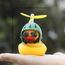 1pc Duck Bicycle Bell, Rubber Duck Bicycle Motorcycle Accessory, Yellow Duck Car Dashboard Decor, Cute Propeller Handlebar, Squeeze Duck Bicycle Horn, With Propeller Helmet - Gift For Duck Lovers - one-size - View 8