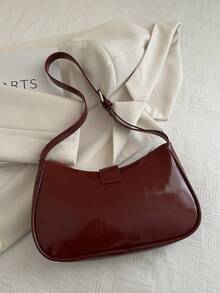 1个Novachic复古简约新月形可调节肩带手提包，适合约会、外出、派对等场合。 - 紅色 - 查看 9