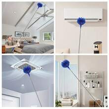 Ceiling Vacuum Cleaner With Extension Pole, Spider Web Cleaning Brush, Cleaning Kit For Vacuum Cleaner And Ceiling Fan, 15-100 Inch Stainless Steel Telescopic Pole, Washable (Handle Style May Vary Due To Product Batch, Which Is Normal And Does Not Affect Use) - Multicolor - View 5
