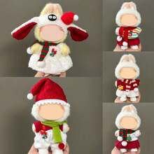 [Clothes Only] New Popular 17cm Dolls One, Two, Three Generations Labobo Dolls Can Wear Clothes Cute Christmas Lamb Casual Suit Clothes Set For Labubu