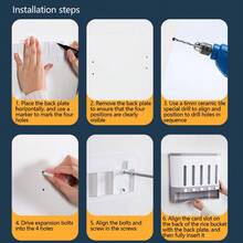 9Kg 5-Grid Dry Food Dispenser Wall Mounted Cereal Rice Storage Container W/Cup - Default - View 9