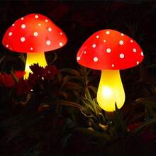 20/12/8pcs Outdoor Garden Corridor Lights, Solar Mushroom Lights Outdoor Decoration, Outdoor, Garden Path Landscape Courtyard Autumn Festival Path Lights Autumn Festival Holiday Decoration, Holiday Season, Thanksgiving, New Year Gift, IP44 Waterproof - 20PC LED燈 - 查看 2