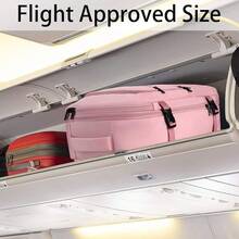 Vancropak Mochila de Viaje 10kg Avion, 40L Grande Expandible, Impermeable Viral Maleta Mano, Equipaje Mujeres y Hombres Universitaria, Aprobada para Vuelos, Negro - ROSA - Ver 5