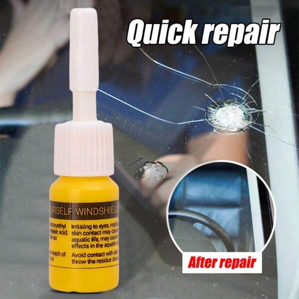 Herramienta de reparación de parabrisas de coche, kit de reparación de ventanas de vidrio DIY, pegamento de curado de vidrio, herramienta para restaurar arañazos y grietas en el vidrio automotriz
