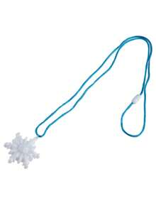 1 pieza Collar de Navidad con colgante de plástico de diseño original con estilo de cordón y copo de nieve minimalista y creativo, adecuado para que hombres y mujeres lo usen durante las vacaciones navideñas