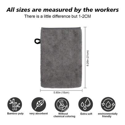 2pcs Soft Face Washing Gloves, Spa Towel, Ultra-Fine Fiber Bath Gloves, Reusable Makeup Remover Gloves, European Style Face Towel, 6*8 Inches