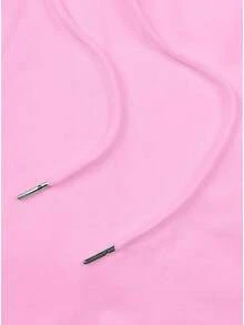 Women's Hoodies Pullover Long Sleeve Cropped Sweatshirt Loose Shirt - 粉紅-a - 查看 5