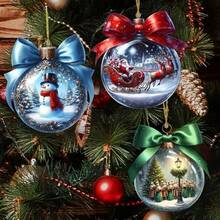 12pcs 2D Bohemian Acrylic Christmas Decorations Set - 2D Holiday Tree, Home & Window Decor - Suitable For Party & Gift, Collectible, Architecture & Accessories, Rustic Style Decor, Durable Construction, Hanging Ornaments, Party Planners, Gift Buyers Home Decor Room Decor