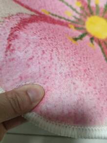 1 件花卉图案不对称形状地毯，Ins 风格装饰地毯，仿羊毛柔软毛绒材料，适用于装饰、淋浴、沙发、加厚地毯、家居装饰、客厅、衣柜、卧室、入口、厨房、浴室、书房、秋冬、加厚/毛绒