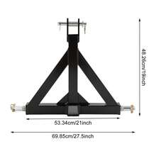 3 Point Trailer Hitch With 2 Inch Receiver, Tractor Drawbar Hitch Adapter+ 3* Hitch Pins For Trailer Towing - 1 - Ver 3