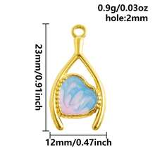 1个/2个装 奢华简约不锈钢真空电镀耐用珍珠镶嵌吊坠饰品，适用于包包装饰、DIY首饰制作、项链、手链、耳环，随机发货 - 彩色 - 查看 23