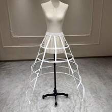 قطعة واحدة تنورة داخلية للنساء بيضاء وسوداء مناسبة لجميع المواسم، تنورة داخلية قصيرة، تنورة داخلية منفوشة، تنورة داخلية لولوليتا، تنورة داخلية ضخمة وفخمة لفستان الزفاف، تنورة داخلية شيفون ثلاثية الحلقات، تنورة داخلية خماسية الحلقات مفتوحة الشق، تنورة داخلية قفص متعددة الطبقات مدعمة بعظام فولاذية، تنورة داخلية باروك وروكوكو قابلة للتعديل، مناسبة للهالوين والزفاف والحفلات وتنكر الملابس الخريفية للنساء - متعدد الألوان - مشاهدة 2