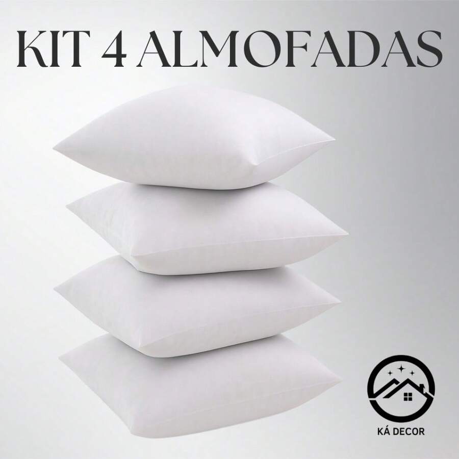 Almofadas Para Sofá Kit 4 Enchimentos 45cm x 45cm Decoração - Multicolorido - Visão 1