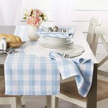 Table Mat - สีฟ้าอ่อนและสีขาว - ดู 12